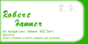 robert hammer business card